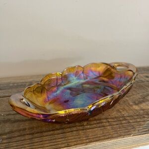 Carnival Glass Sunflower Pattern Glass tray